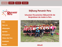 Tablet Screenshot of porvenirperu.org